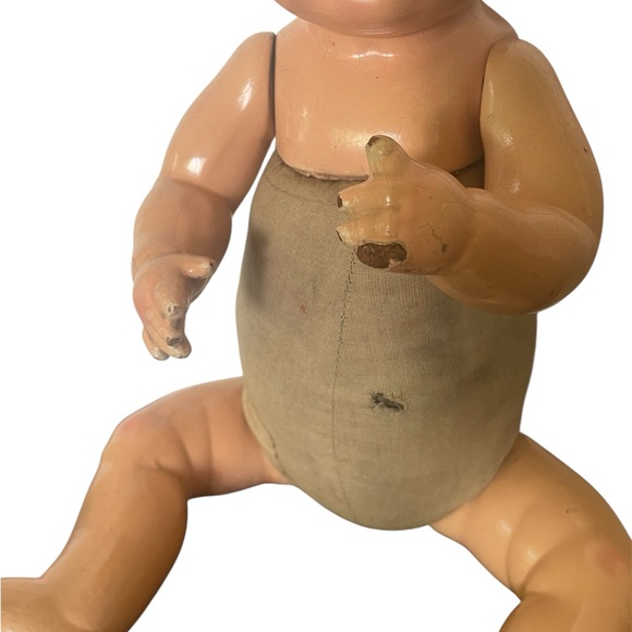 Vintage Effanbee Dolls Walk Talk Sleep Bubbles 18" Composition Baby Doll - Picture 10 of 13